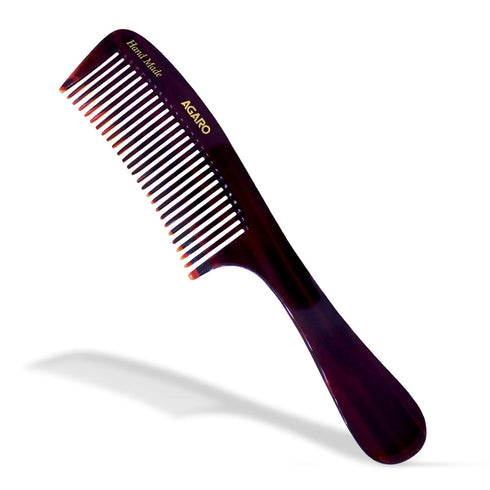 AGARO Hand Made Cellulose Acetate Comb HMC73, All Fine Tooth Dressing Comb, Smooth Rounded Teeth, Hair Styling, Hair Brushing, Hair Dressing, Brown